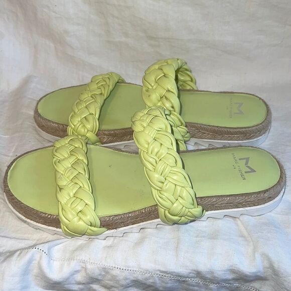 MARC FISHER LTD Jaimee Lime Green Braid Strappy Sandal - Picture 4 of 10